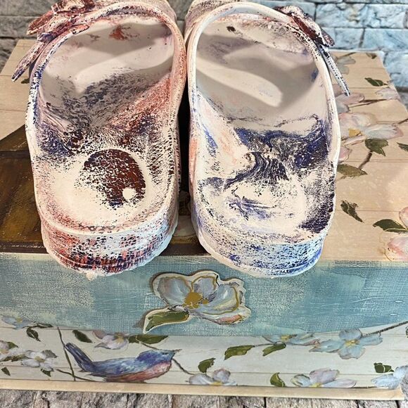 Custom Sandal Slides Men's Size 11/12 Hydro Dipped - Picture 6 of 7